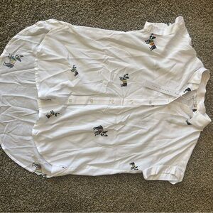 Jane and Delancy dog rainbow shirt